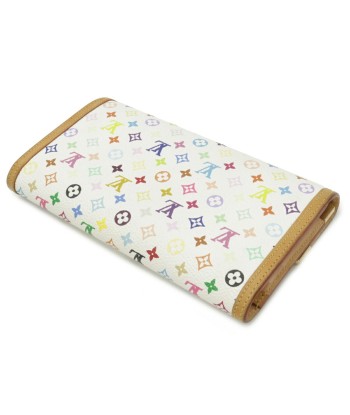 LOUIS VUITTON Monogram Multicolor Porto Tresor International Tri-Fold Wallet Bron White M92659 hantent personnes