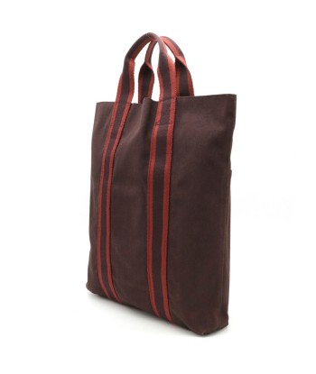 HERMES Hermes Fool To Kabas Tote Bag Handbag Canvas Bordeaux Brown Red en ligne