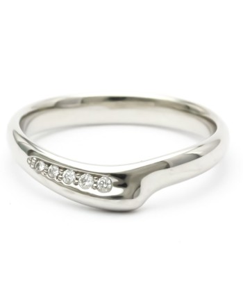 Tiffany Open Heart Platinum Diamond Band Ring la colonne vertébrale