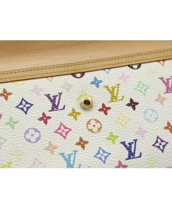 LOUIS VUITTON Monogram Multicolor Porto Tresor International Tri-Fold Wallet Bron White M92659 hantent personnes