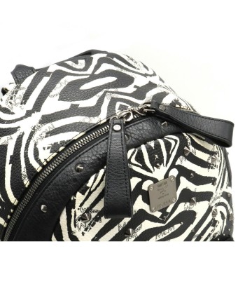 MCM Gram Backpack Rucksack Daypack Studs Zebra PVC Leather Black White MMK4SVG02BW001 Comparez plus de prix