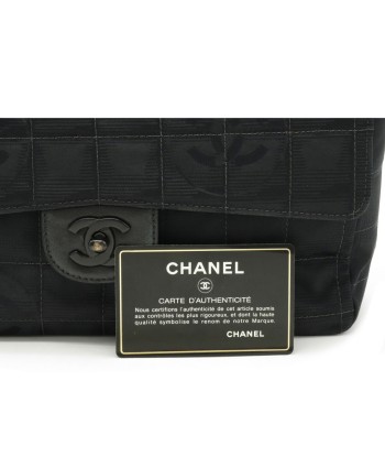 CHANEL Newline Shoulder Bag Chain Nylon Jaguar Leather Black A15285 les ctes