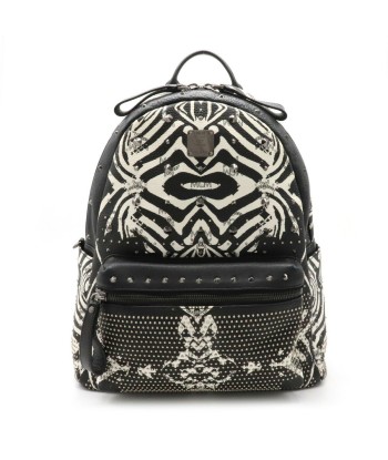 MCM Gram Backpack Rucksack Daypack Studs Zebra PVC Leather Black White MMK4SVG02BW001 Comparez plus de prix