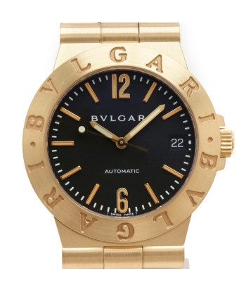 BVLGARI Bvlgari Diagono Sport Date K18YG Solid Black Dial Mens AT Automatic Watch LCV35G en ligne