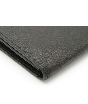 HERMES Hermes Bearnsfre Bi-fold wallet Goat leather Black  P engraved commande en ligne