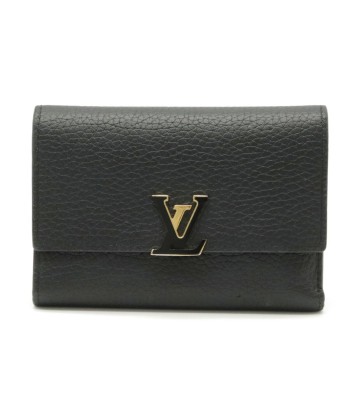 LOUIS VUITTON Louis Vuitton Portofeuil Capsine Tri-Fold Wallet Taurillon Leather Noir Hot Pink M62157 Comparez plus de prix