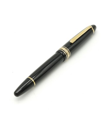 MONTBLANC Montblanc Meisterstck Fountain Pen Nib K14 585 Black Gold Color Tail Plug Rotating Ink Type 146 pas cher