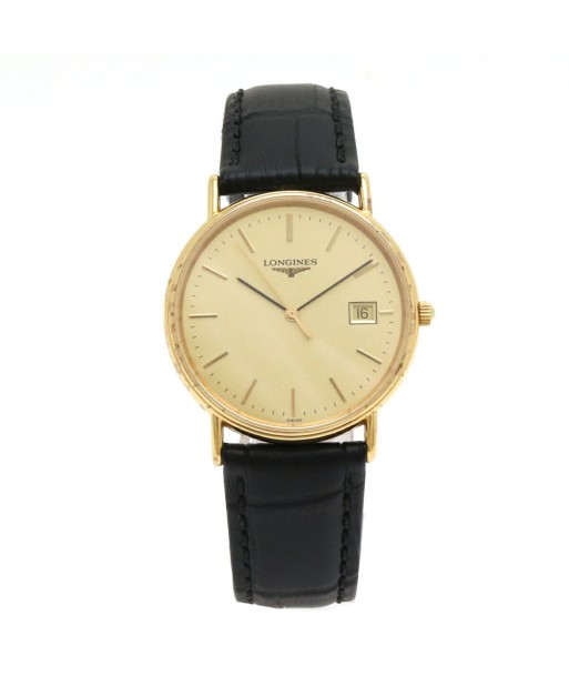 LONGINES Longines Grand Classic Date Gold Dial SS Leather Belt Mens Quartz Watch L4.636.2 l'évolution des habitudes 