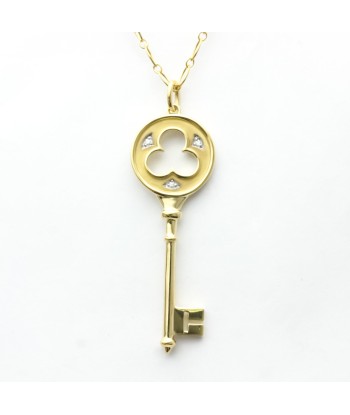 Tiffany Clover Key Necklace Yellow Gold (18K) Diamond Men,Women Fashion Pendant Necklace (Gold) Jusqu'à 80% De Réduction