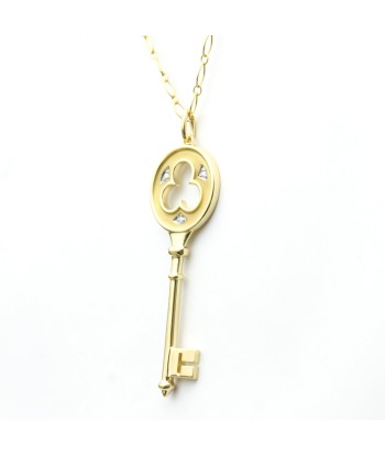 Tiffany Clover Key Necklace Yellow Gold (18K) Diamond Men,Women Fashion Pendant Necklace (Gold) Jusqu'à 80% De Réduction