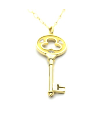 Tiffany Clover Key Necklace Yellow Gold (18K) Diamond Men,Women Fashion Pendant Necklace (Gold) Jusqu'à 80% De Réduction