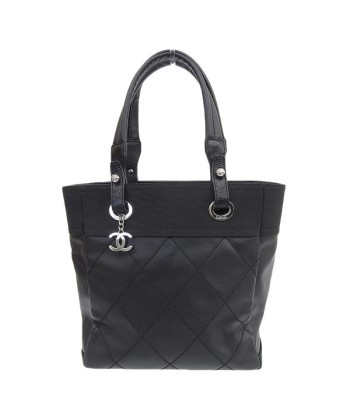 Chanel CHANEL Bag Paris Biarritz Ladies Tote Shoulder Coated Canvas Leather Black d'Europe débarque