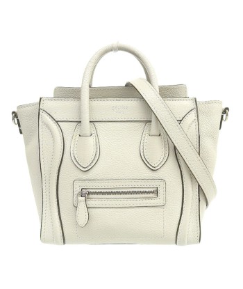 Celine CELINE Bag Ladies Handbag Shoulder 2way Mini Luggage Leather Nano Shopper Light Gray Faites des économies