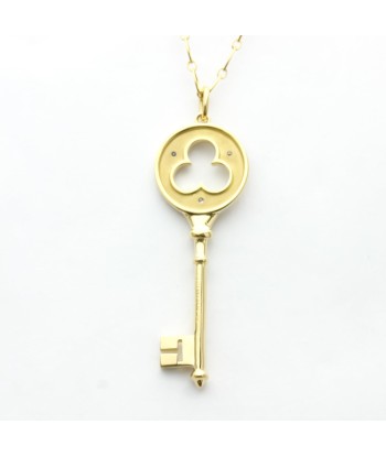 Tiffany Clover Key Necklace Yellow Gold (18K) Diamond Men,Women Fashion Pendant Necklace (Gold) Jusqu'à 80% De Réduction