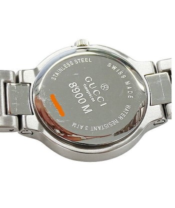 Gucci GUCCI Watch Mens Date Quartz Stainless SS 8900M Silver Black pas cher chine