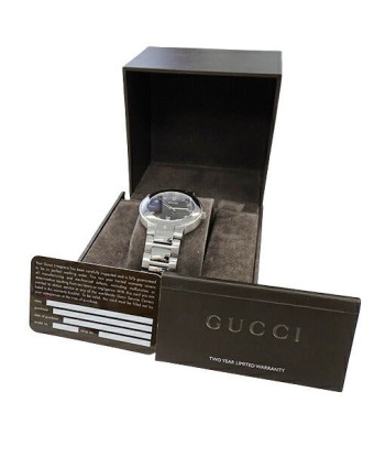 Gucci GUCCI Watch Mens Date Quartz Stainless SS 8900M Silver Black pas cher chine