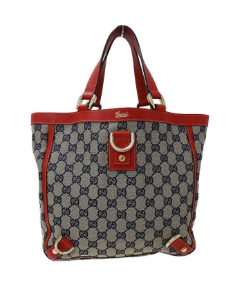 Gucci GUCCI Bag Ladies Tote Handbag GG Canvas Beige Navy Red Bordeaux 130739 solde