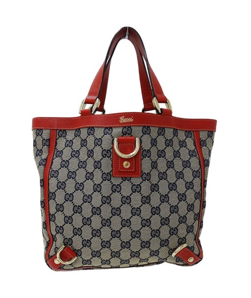 Gucci GUCCI Bag Ladies Tote Handbag GG Canvas Beige Navy Red Bordeaux 130739 solde