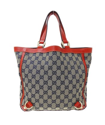 Gucci GUCCI Bag Ladies Tote Handbag GG Canvas Beige Navy Red Bordeaux 130739 solde