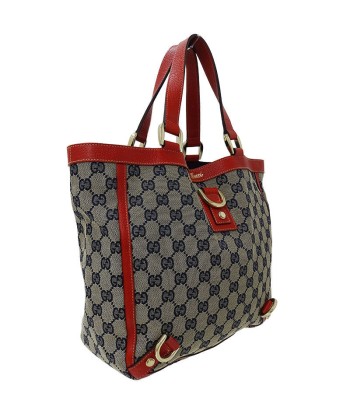 Gucci GUCCI Bag Ladies Tote Handbag GG Canvas Beige Navy Red Bordeaux 130739 solde