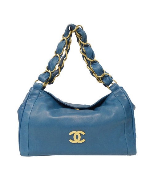 Chanel CHANEL Bag Womens Handbag Lamb Blue Amélioration de cerveau avec