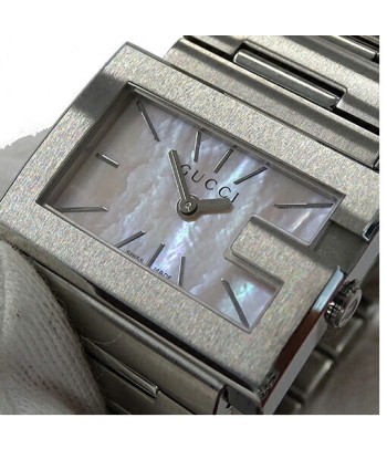 Gucci GUCCI Watch Ladies G Rectangle Shell Quartz 100L Stainless SS Silver votre