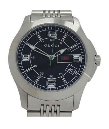 Gucci GUCCI Watch Mens G Timeless Date Quartz Stainless SS 126.2 Silver Black Shelly du meilleur 