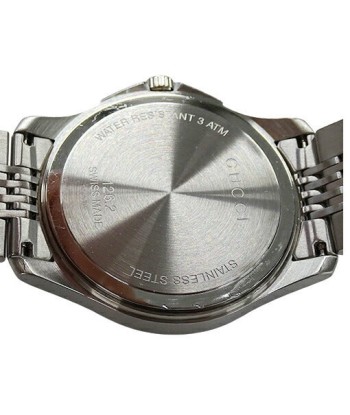 Gucci GUCCI Watch Mens G Timeless Date Quartz Stainless SS 126.2 Silver Black Shelly du meilleur 