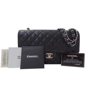 Chanel CHANEL Bag Matrasse 25 Ladies Shoulder Caviar Skin Black Double Chain Flap en stock