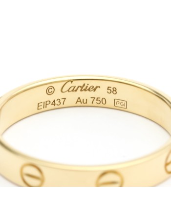 Cartier Love Mini Love Ring Yellow Gold (18K) Fashion No Stone Band Ring Gold la colonne vertébrale