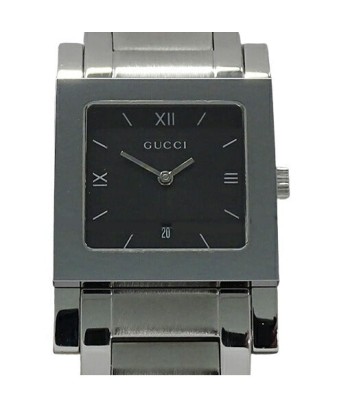 Gucci GUCCI Watch Mens Date Quartz Stainless SS 7900M.1 Square Silver Black le concept de la Pate a emporter 