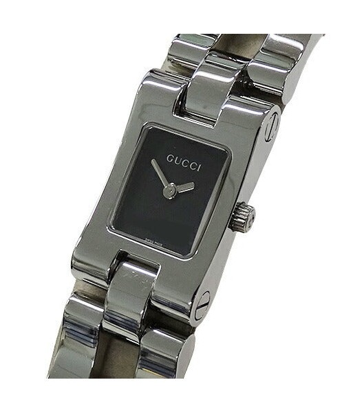 Gucci GUCCI Watch Ladies Quartz Stainless SS 2305L Square Silver Black basket pas cher