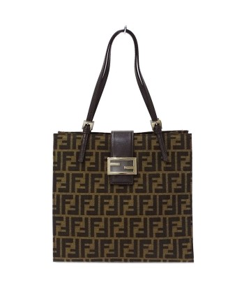 Fendi FENDI Bag Ladies Tote Shoulder Zucca Canvas Jaguar Brown france