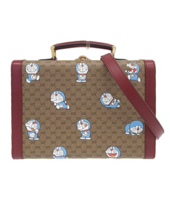 Gucci GUCCI Bag Women's Handbag Shoulder 2way Mini GG Supreme Beige Bordeaux 633587 Doraemon Comparez plus de prix