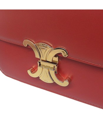 Celine CELINE Bag Ladies Shoulder Triomphe Small Calfskin Red ouvre sa boutique