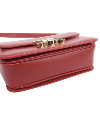 Celine CELINE Bag Ladies Shoulder Triomphe Small Calfskin Red ouvre sa boutique