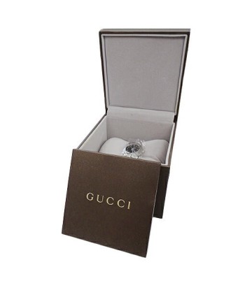 Gucci GUCCI Watch Ladies G Class 11P Diamond Date Quartz Stainless SS 5500L Silver Black Polished Pour