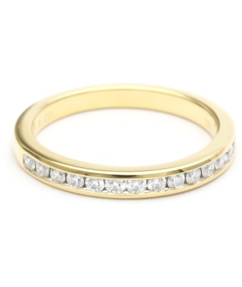 Tiffany Channel Setting Half Eternity Ring Yellow Gold (18K) Fashion Diamond Band Ring Gold online