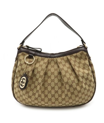 GUCCI Gucci Sookie GG canvas shoulder bag leather khaki beige dark brown 232955 hantent personnes