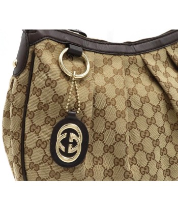 GUCCI Gucci Sookie GG canvas shoulder bag leather khaki beige dark brown 232955 hantent personnes