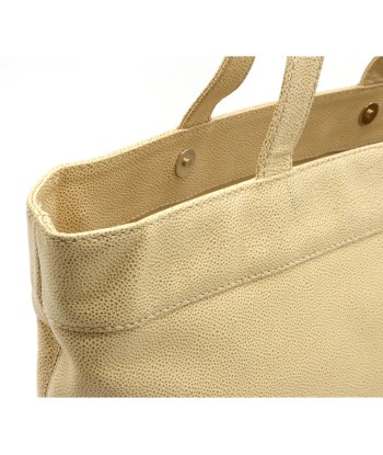 CHANEL Caviar Skin Coco Mark Tote Bag Shoulder Beige sur le site 