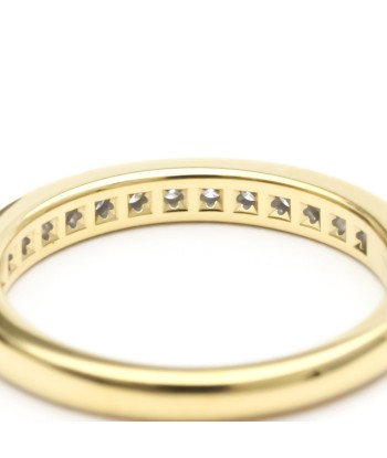 Tiffany Channel Setting Half Eternity Ring Yellow Gold (18K) Fashion Diamond Band Ring Gold online