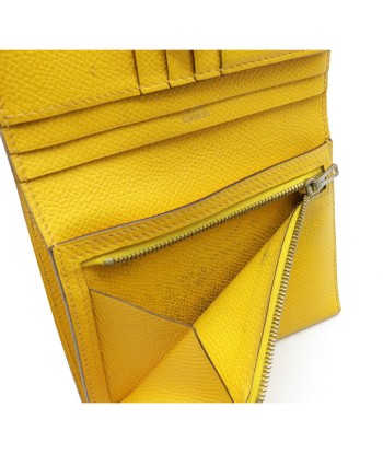 HERMES Hermes Bean Folded Wallet Yellow Vaux Epson Leather  G Engraved Faites des économies