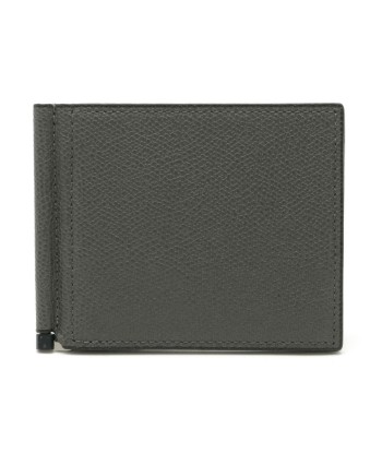 valextra Valextra bi-fold wallet with money clip leather gray VOL80-28-FL-RD Voir les baskets