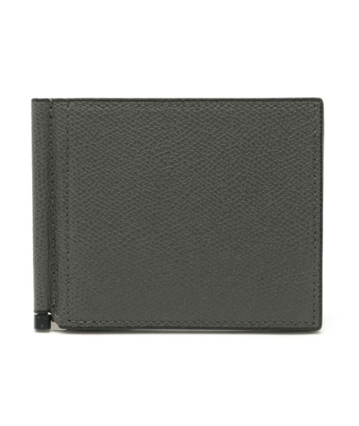 valextra Valextra bi-fold wallet with money clip leather gray VOL80-28-FL-RD Voir les baskets