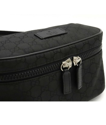 GUCCI Gucci GG nylon waist bag body hip shoulder leather black 449182 offre 