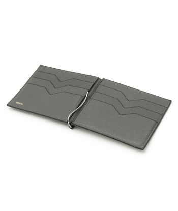 valextra Valextra bi-fold wallet with money clip leather gray VOL80-28-FL-RD Voir les baskets