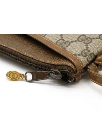 GUCCI Gucci GG Plus Old Shoulder Bag Pochette PVC Leather Khaki Beige Brown 904.02.020 le concept de la Pate a emporter 