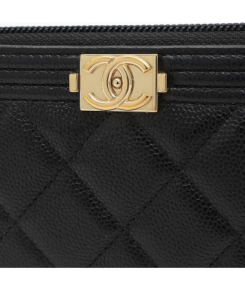 Chanel Boy Chanel Caviar Leather Coin Purse/coin Case Black Les magasins à Paris et en Île-de-France