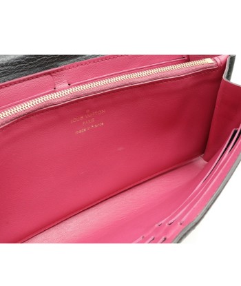 LOUIS VUITTON Louis Vuitton Portofeuil Capsine Long Bi-Fold Wallet Leather Noir Black Fuchsia Pink M61248 à prix réduit toute l'année